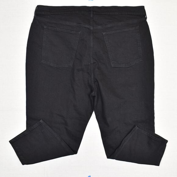 Old Navy Women's Sky Hi Straight Jeans Extra High Rise Zip Cotton Black Size 28 - Picture 3 of 8